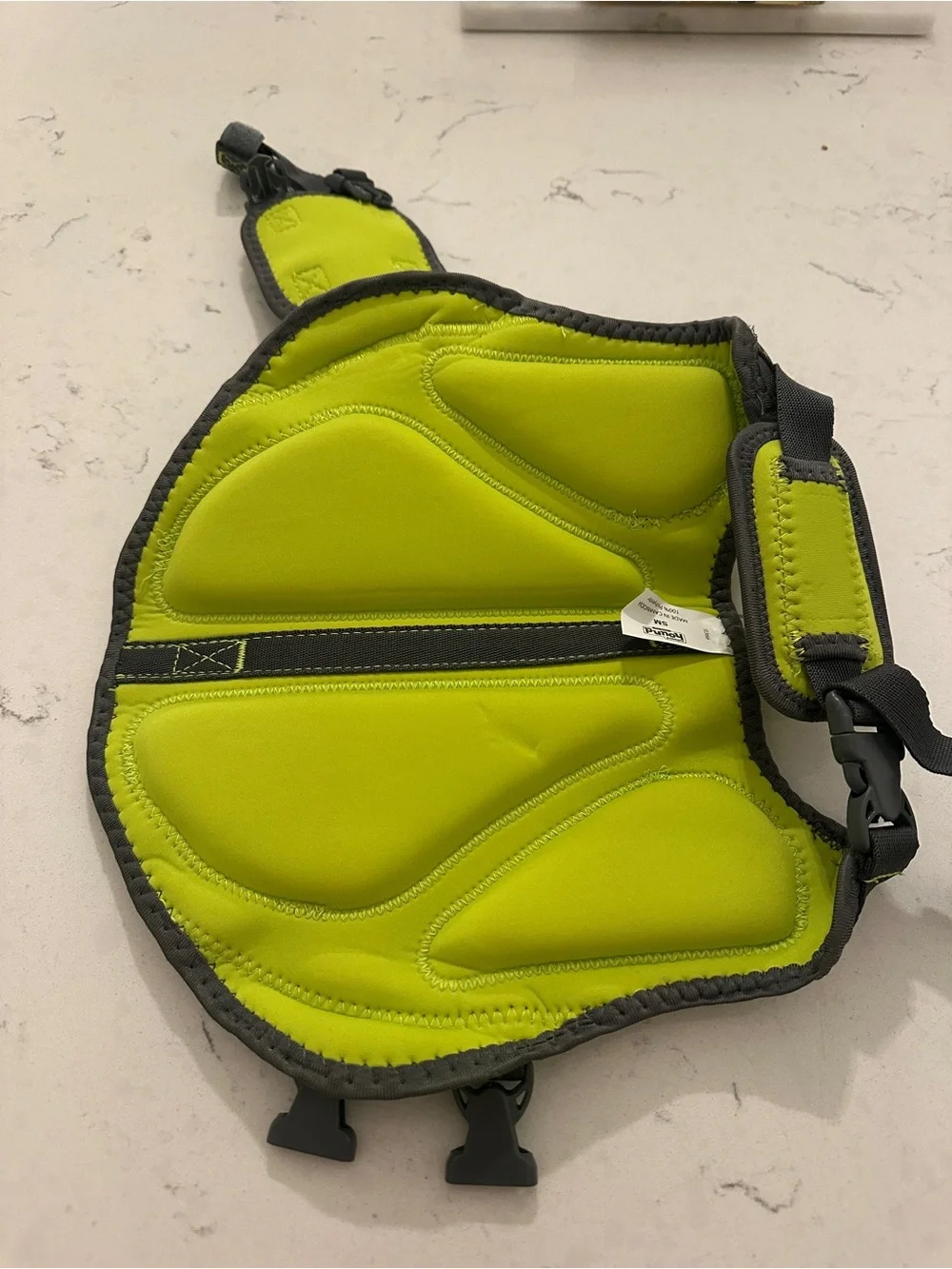 Outward Hound small/medium dog Swim Life Jacket in Lime Green and Gray